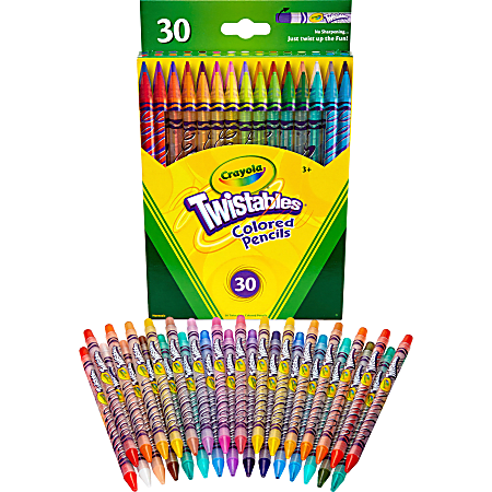 Crayola Twistables Color Pencils Assorted Colors Cylindrical Pouch